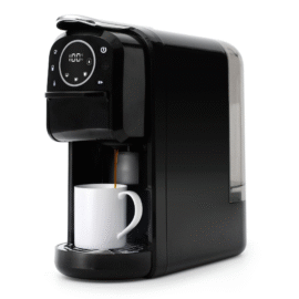 Compact Capsule Coffee Maker - 1400W, ABS/304 Stainless Steel